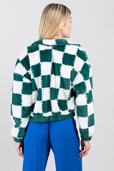 Chamarra peluche cuadros ondulados sold by Shasa product image thumbnail 4