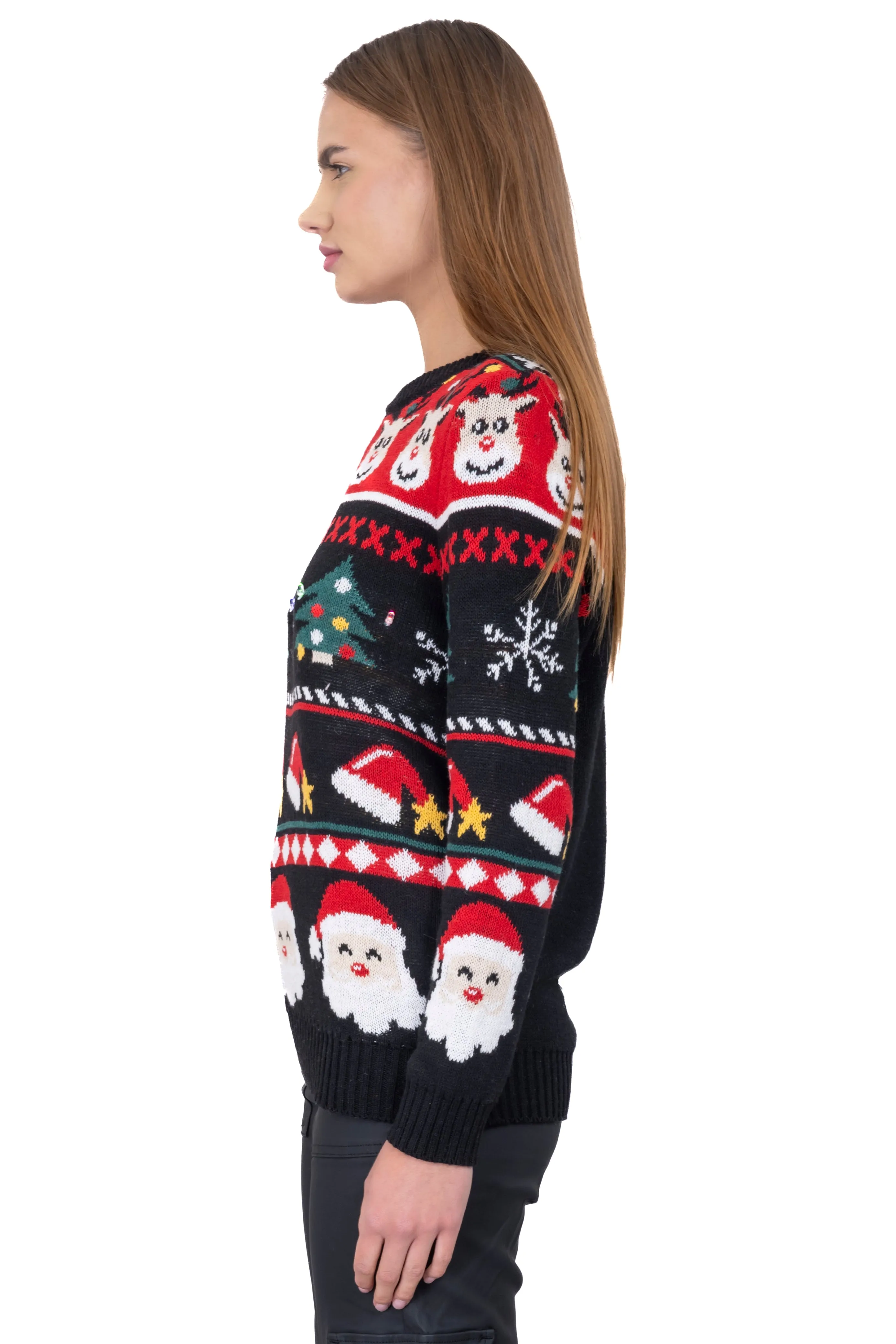 Suéter navideño arbolitos santas luces led sold by Shasa product image thumbnail 3