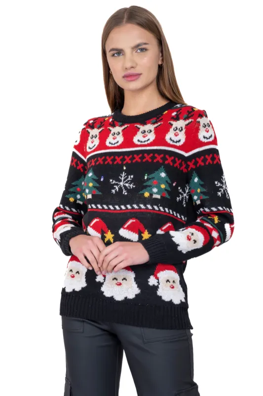 Suéter navideño arbolitos santas luces led sold by Shasa