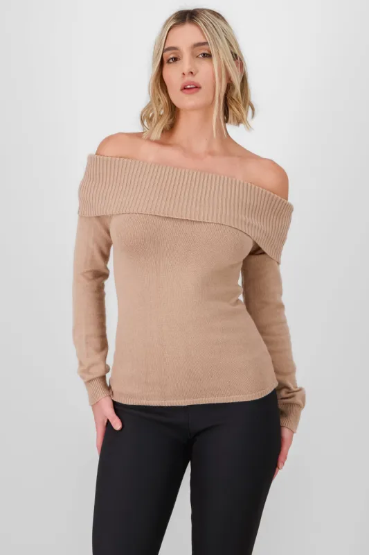 Sueter off shoulder tejido sold by Shasa