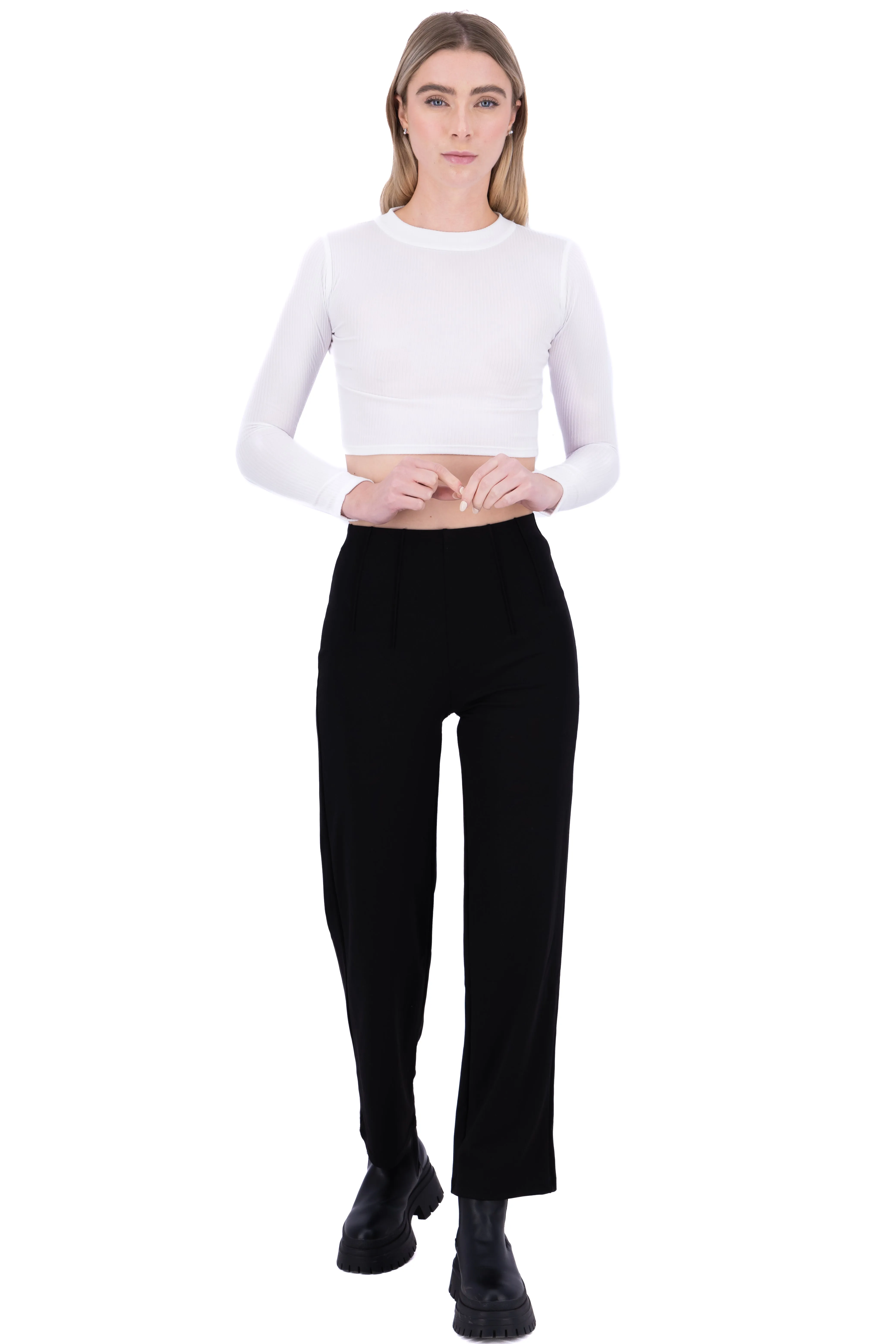 Pantalon con pinzas liso sold by Shasa product image thumbnail 2