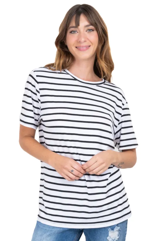 Playera amplia manga corta rayas sold by Shasa