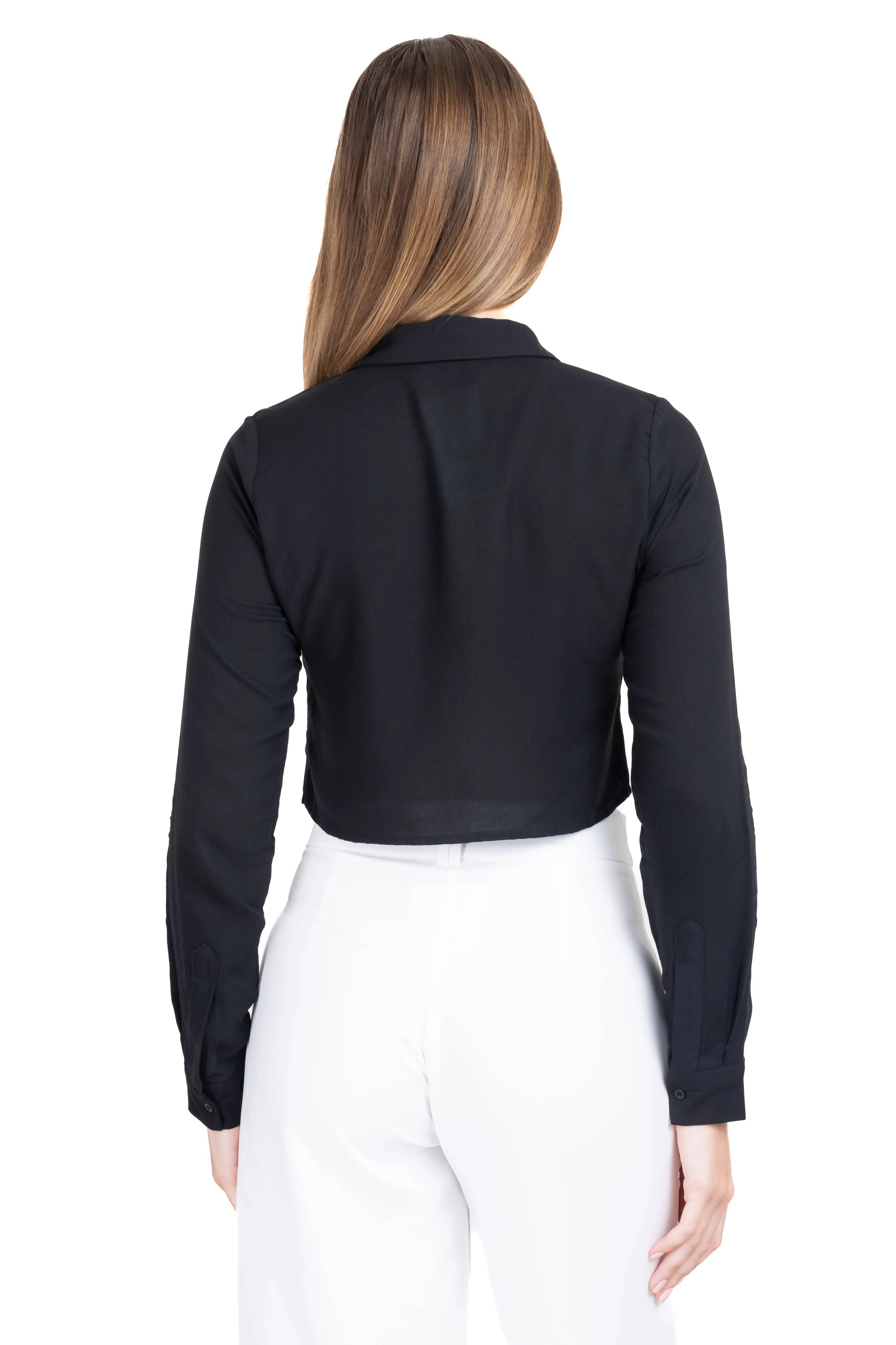 Blusa crop cuello solapa sold by Shasa product image thumbnail 4