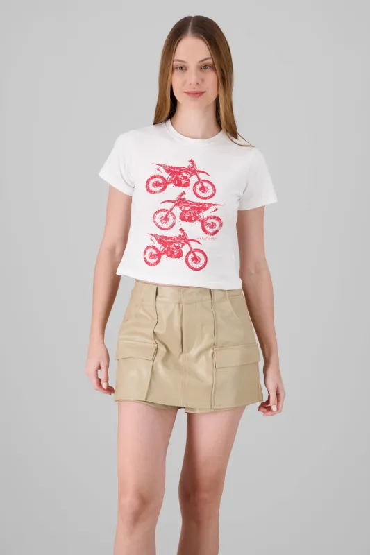 Playera corta estampado motos sold by Shasa