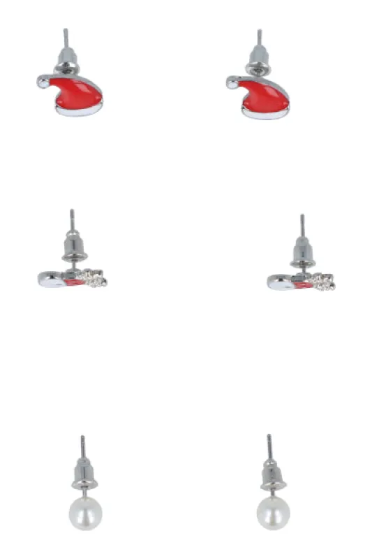 Set 3 Pares Aretes Reno Navidad sold by Shasa