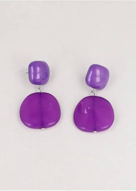 Aretes Doble Piedra Color sold by Shasa