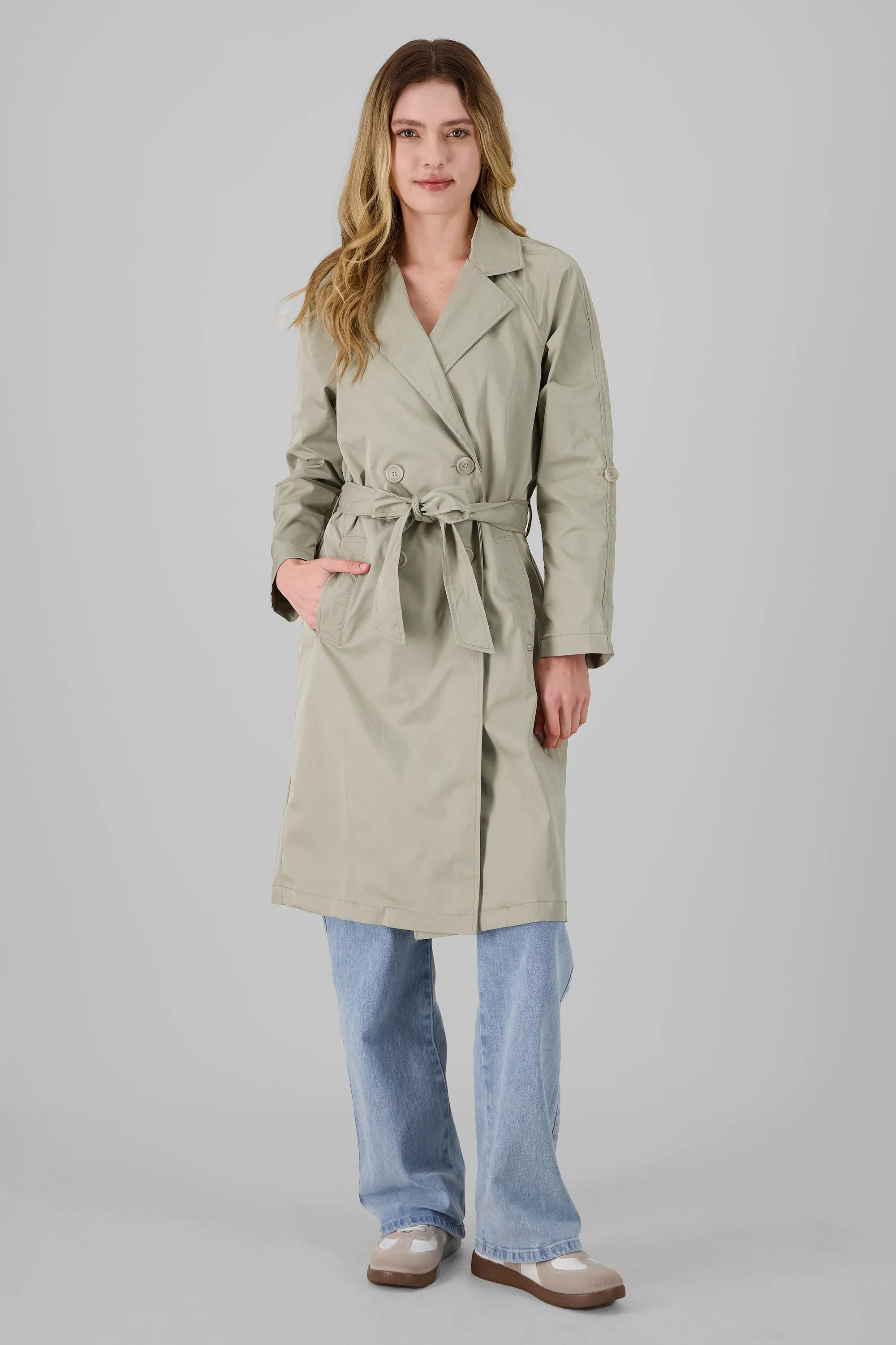 Gabardina midi lisa con botones sold by Shasa product image thumbnail 2