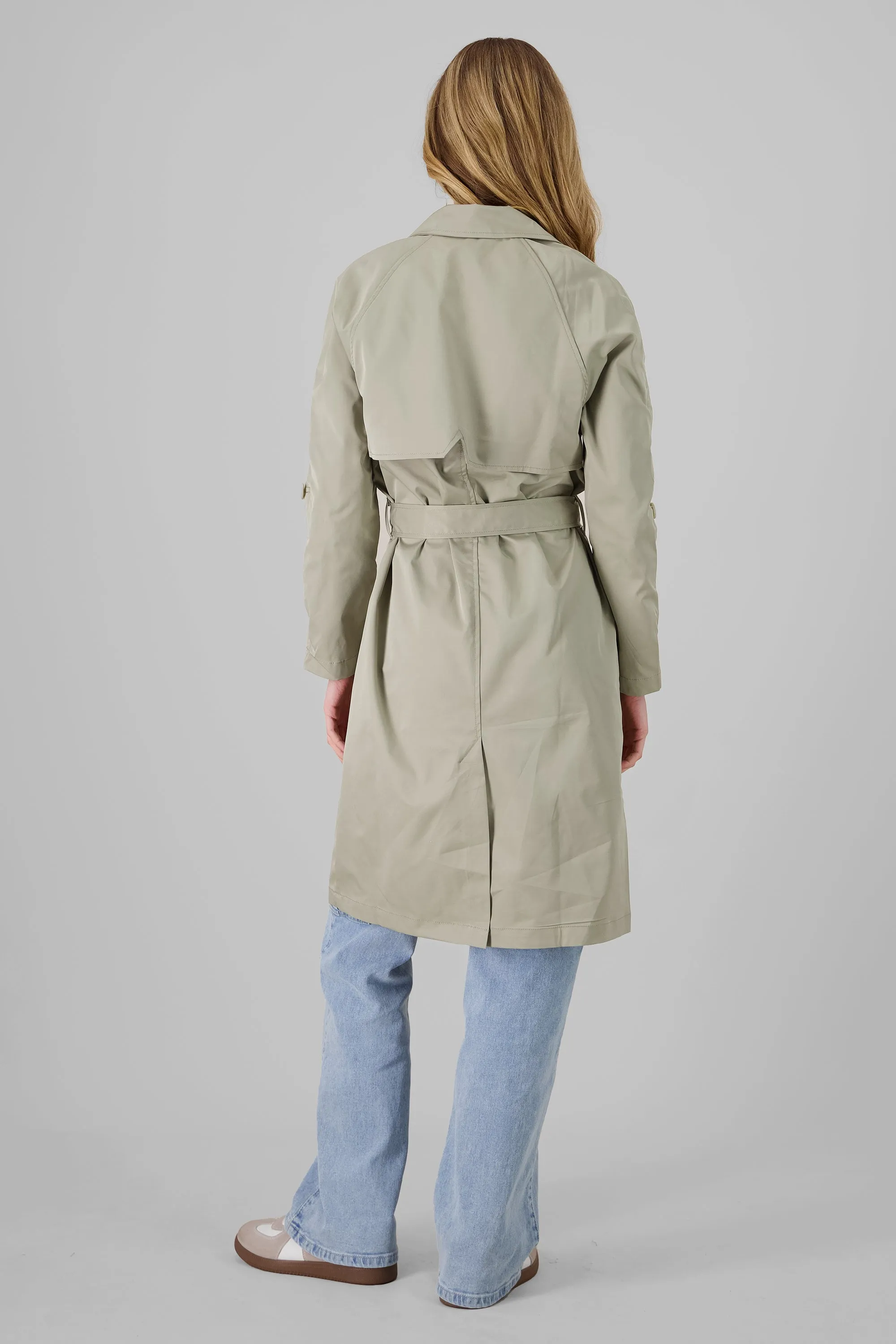 Gabardina midi lisa con botones sold by Shasa product image thumbnail 4
