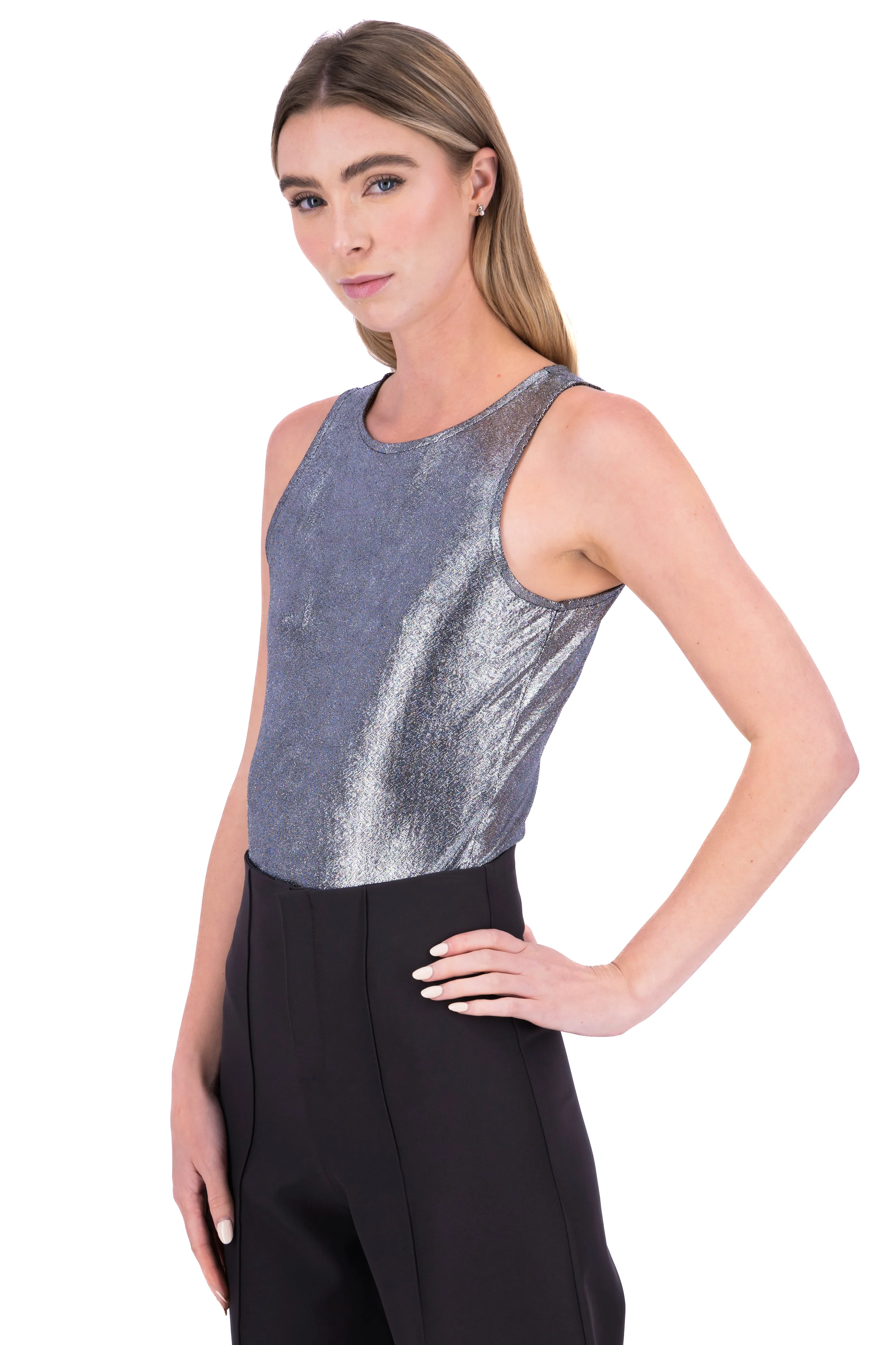 Bodysuit metálico cuello redondo sold by Shasa product image thumbnail 3