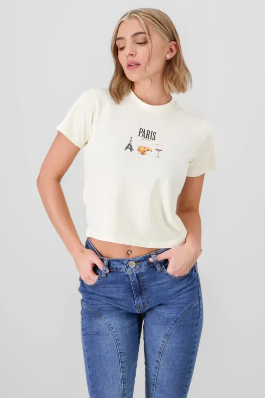 T-shirt estampada paris dibujos sold by Shasa