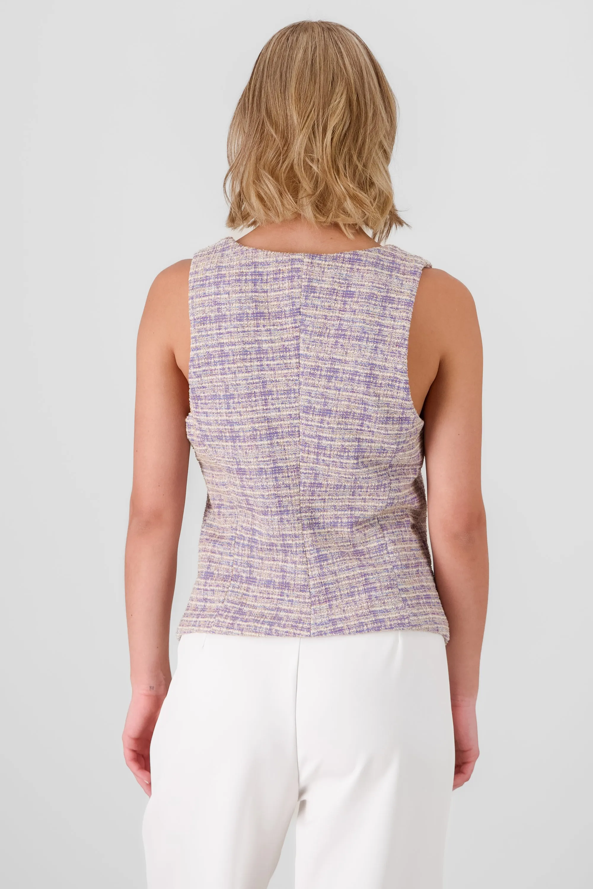 Chaleco tweed con boton brillo Hypsters sold by Shasa product image thumbnail 4