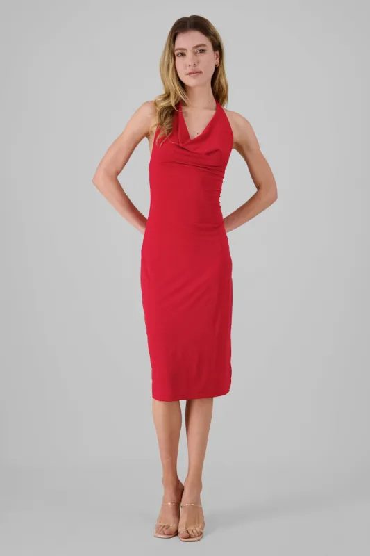 Vestido midi escote cascada sold by Shasa