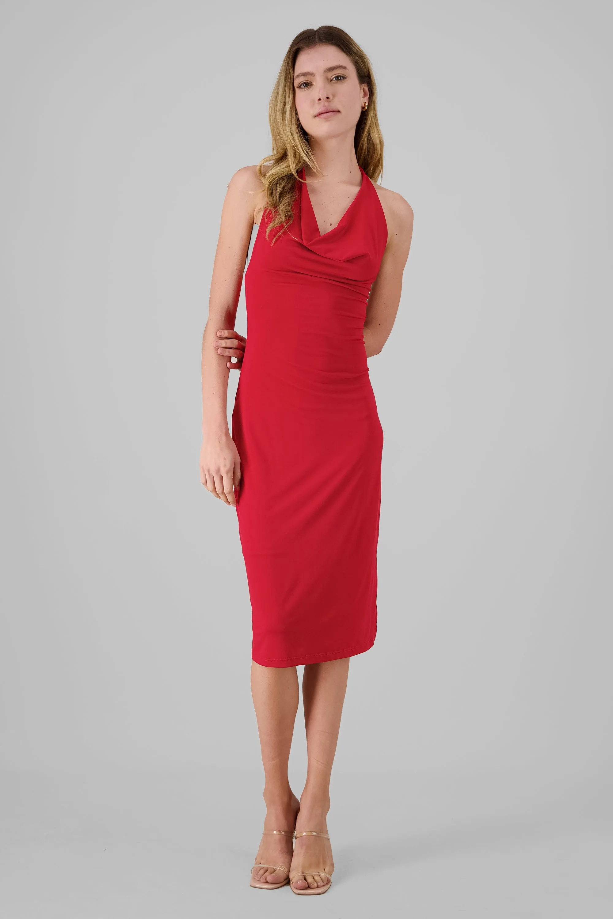 Vestido midi escote cascada sold by Shasa product image thumbnail 2