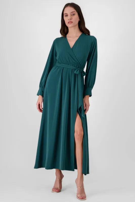 Vestido maxi manga larga con cinta escote V Hypste sold by Shasa