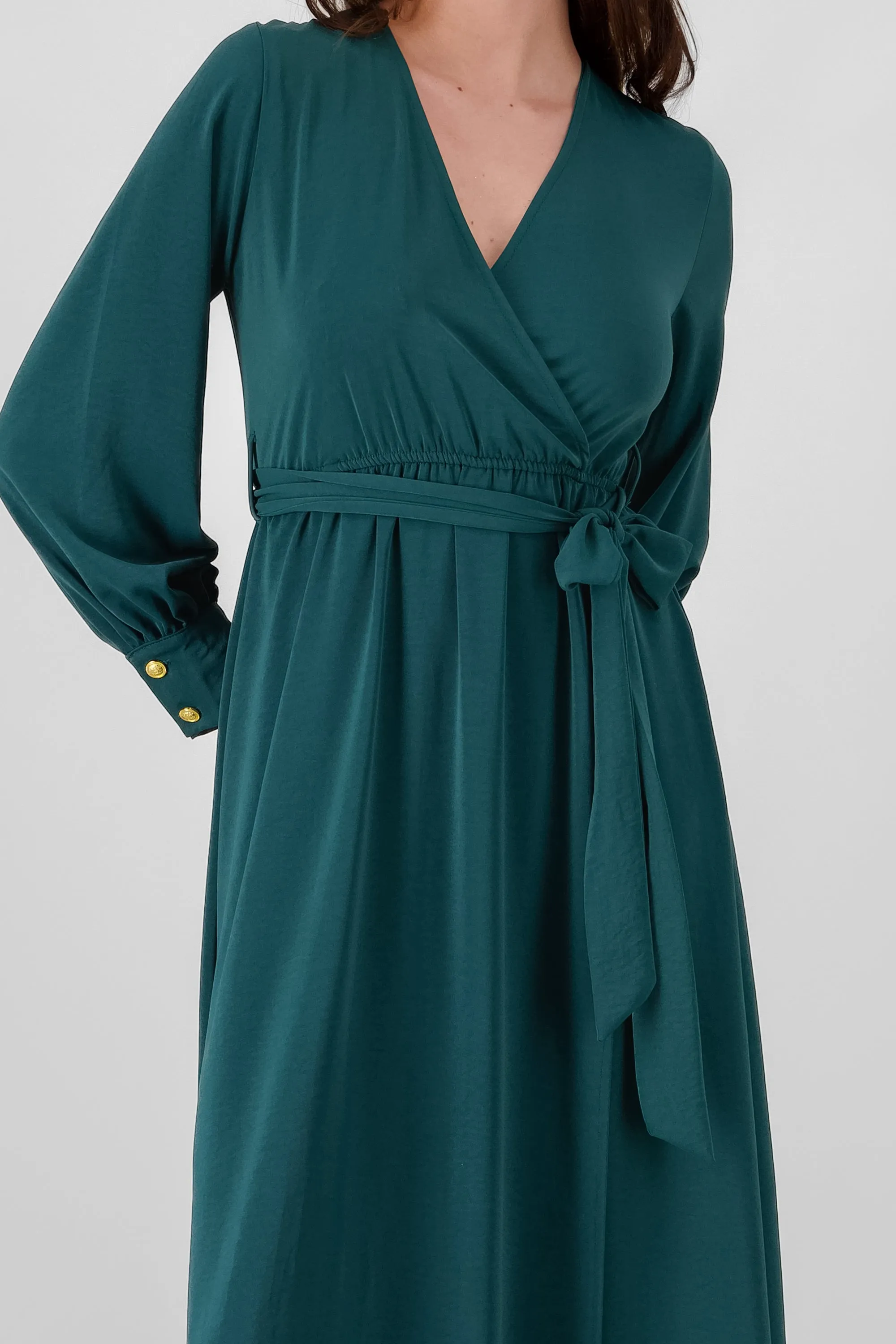 Vestido maxi manga larga con cinta escote V Hypste sold by Shasa product image thumbnail 5