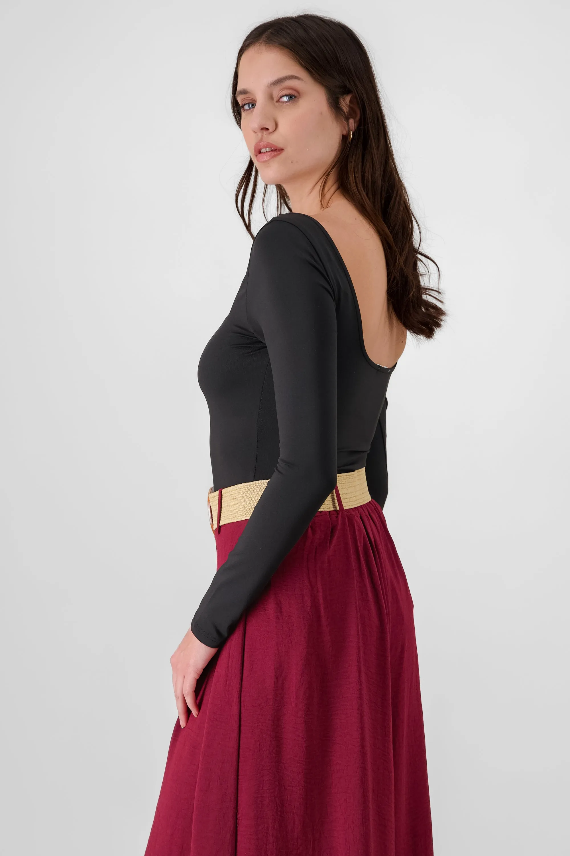 Bodysuit de manga larga con escote cuadrado sold by Shasa product image thumbnail 3