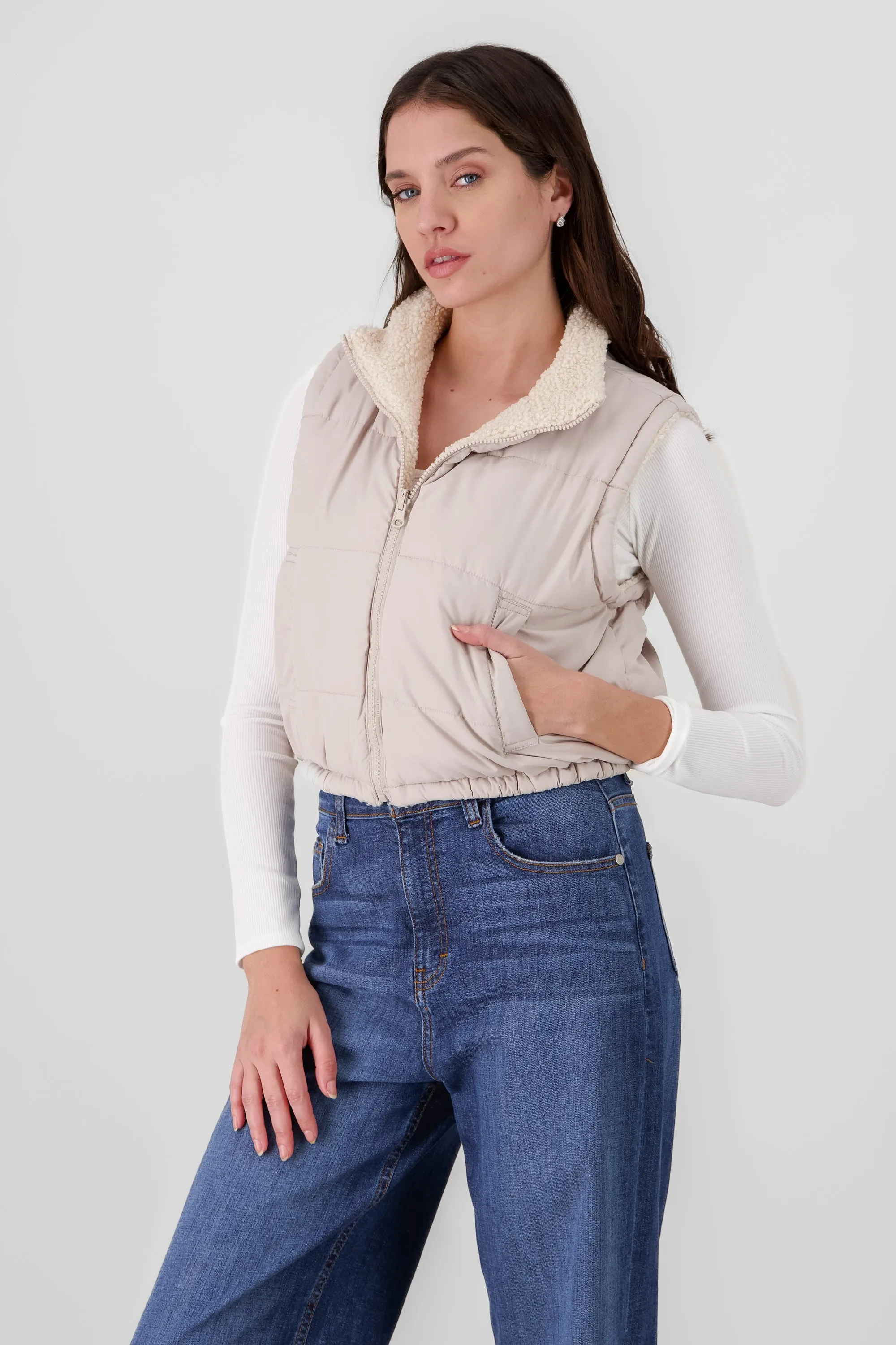 Chaleco capitonado liso y borrego sold by Shasa product image thumbnail 4