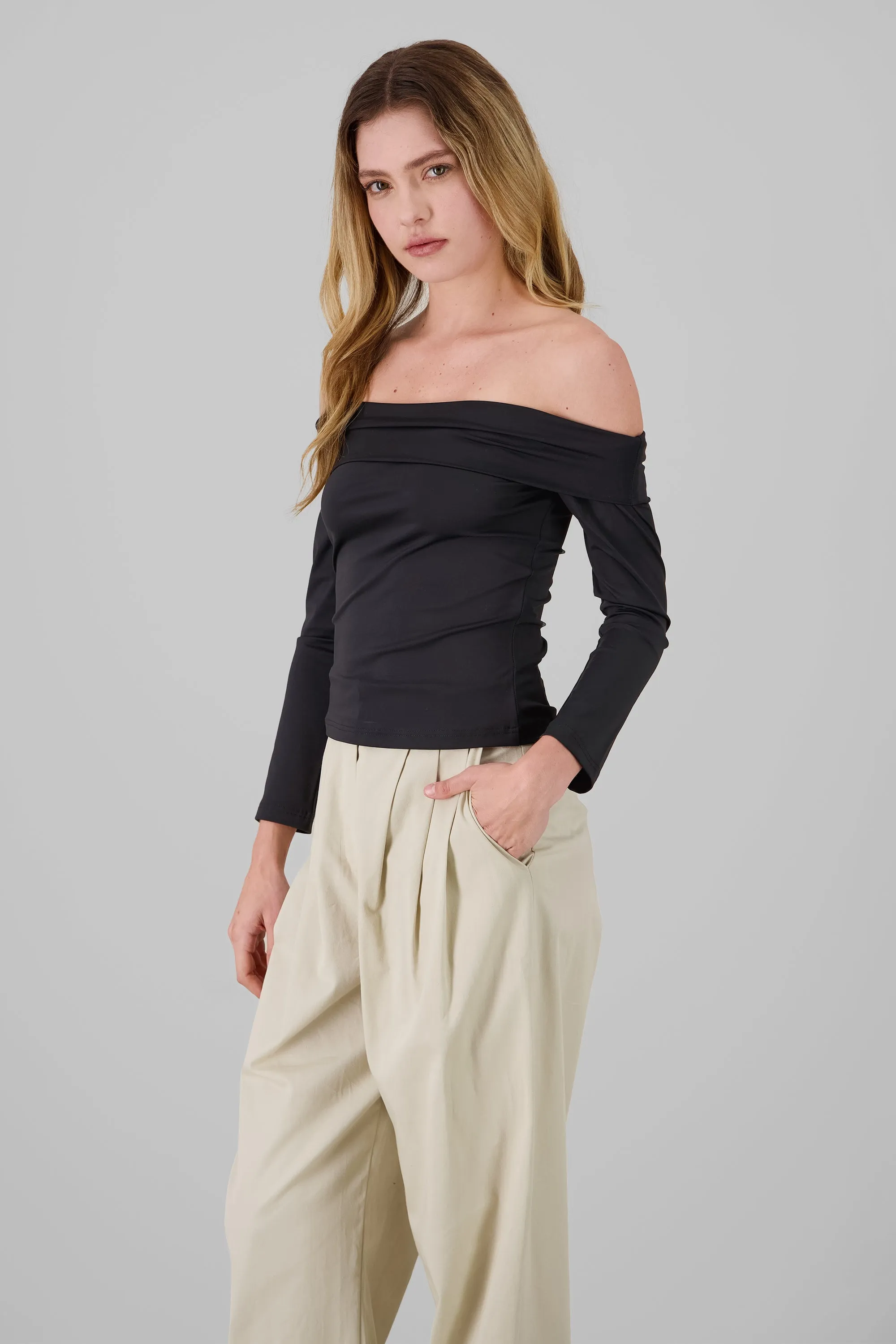 Top off shoulder manga larga sold by Shasa product image thumbnail 3