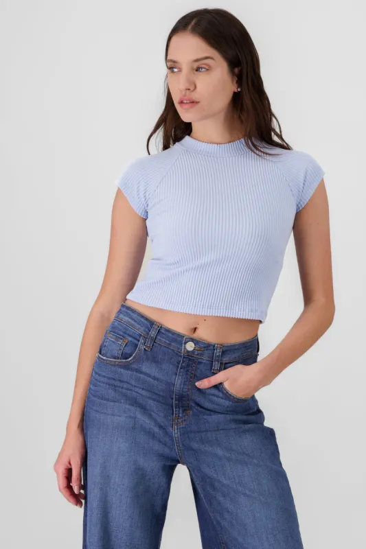 Top crop manga corta tacto suave sold by Shasa