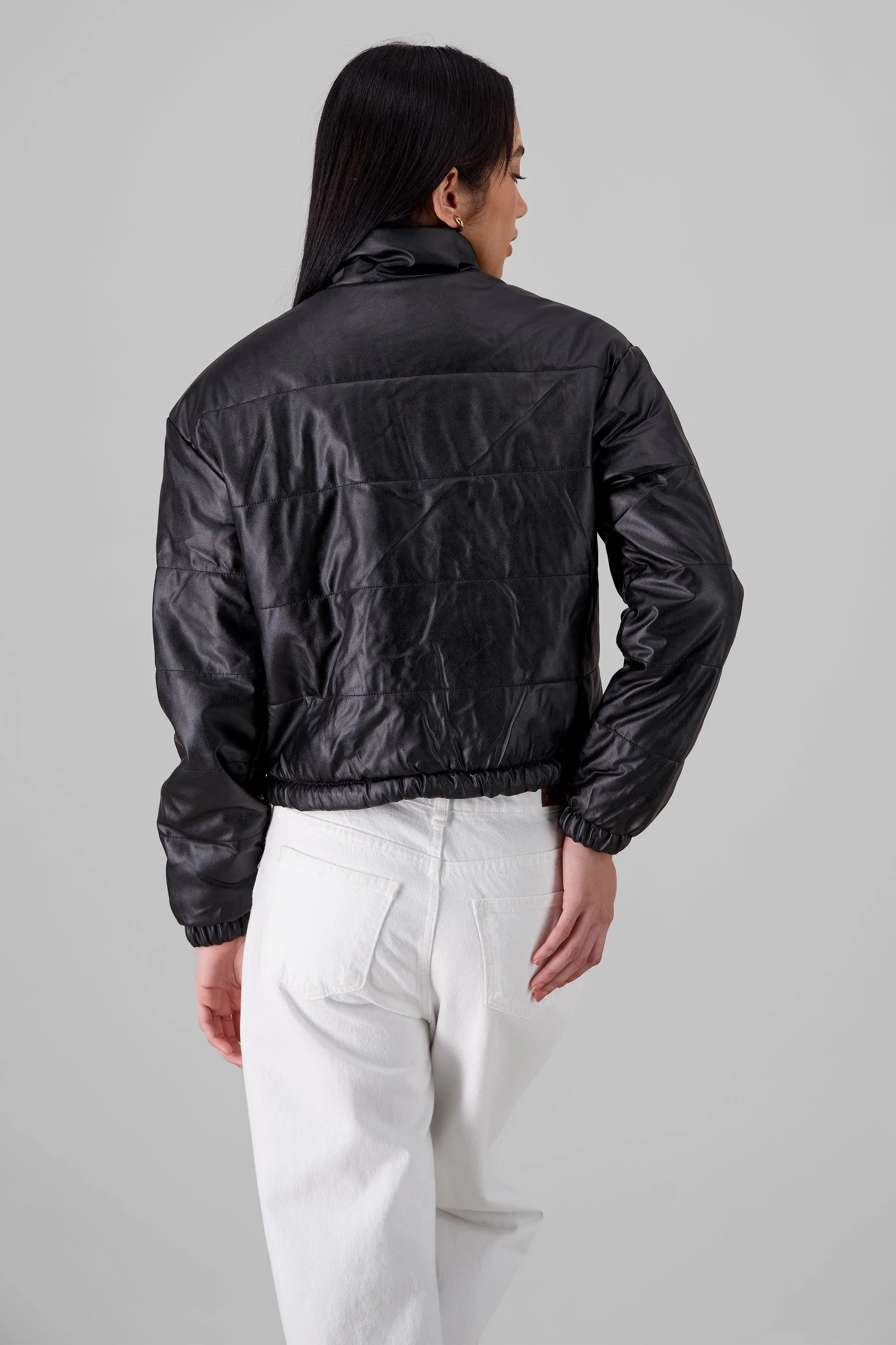 Chamarra pu crop detalle jareta sold by Shasa product image thumbnail 4