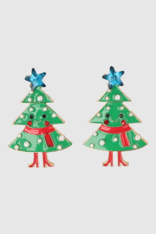 Aretes arbol navidad carita sold by Shasa