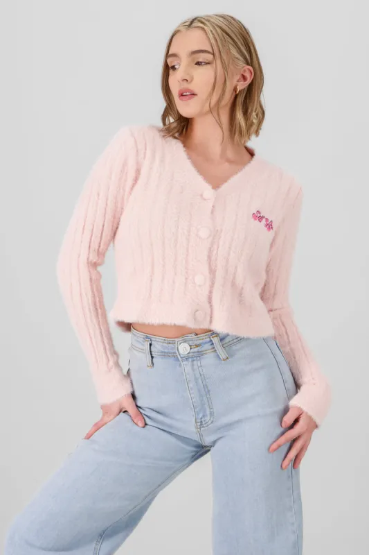 Cardigan suave detalle parche sold by Shasa