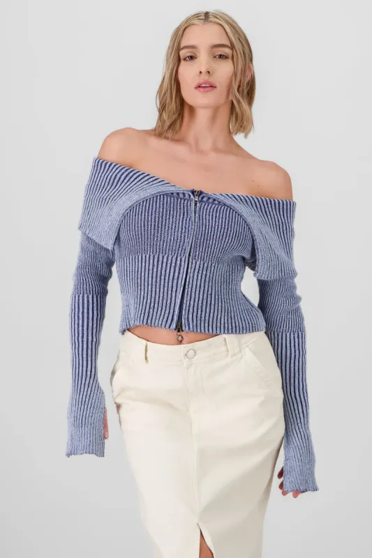 Sueter off shoulder con cierre Hypsters sold by Shasa