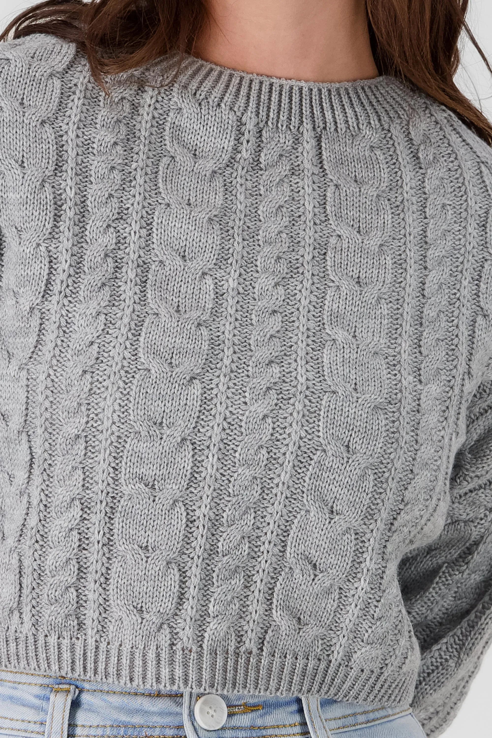 Suéter corto tejido trenzado sold by Shasa product image thumbnail 5