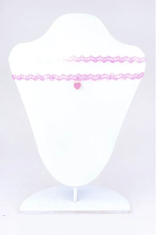 2 P Choker Plastico Charm Corazon sold by Shasa