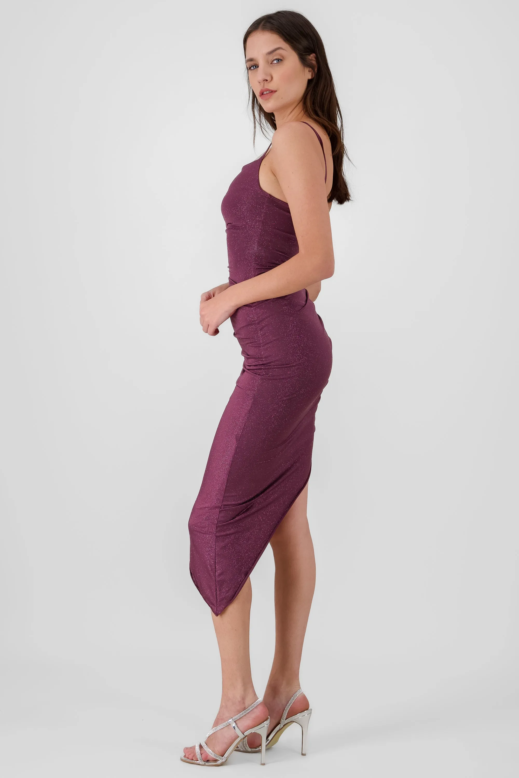 Vestido midi asimetrico brillos sold by Shasa product image thumbnail 3