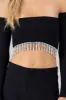 Top crop manga larga con brillos sold by Shasa