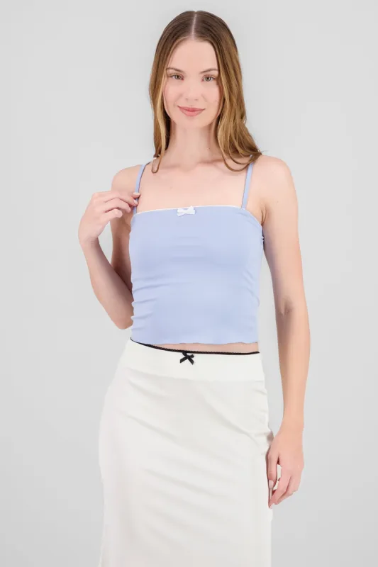 Top detalle contraste con moño sold by Shasa