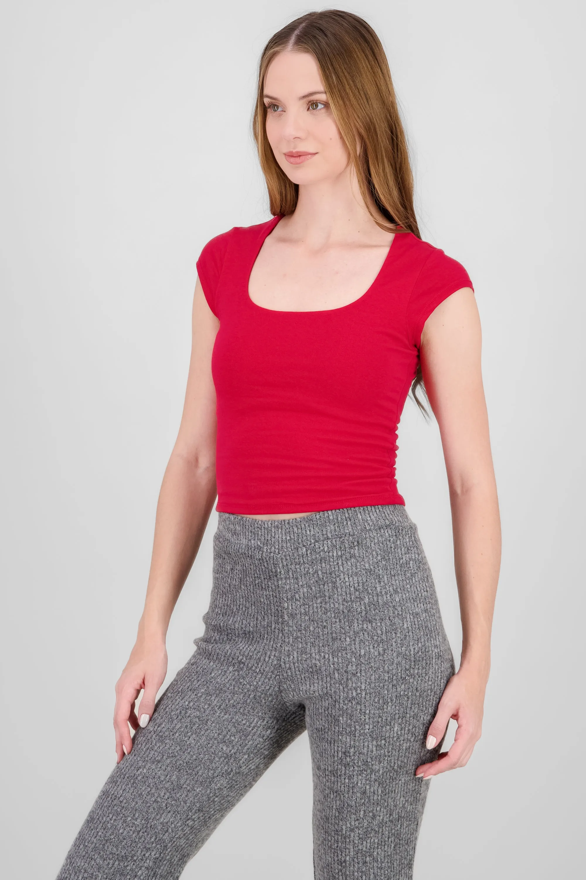 Top manga corta doble tela escote cuadrado sold by Shasa product image thumbnail 3