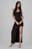 Vestido tirantes midi liso detalle abertura sold by Shasa