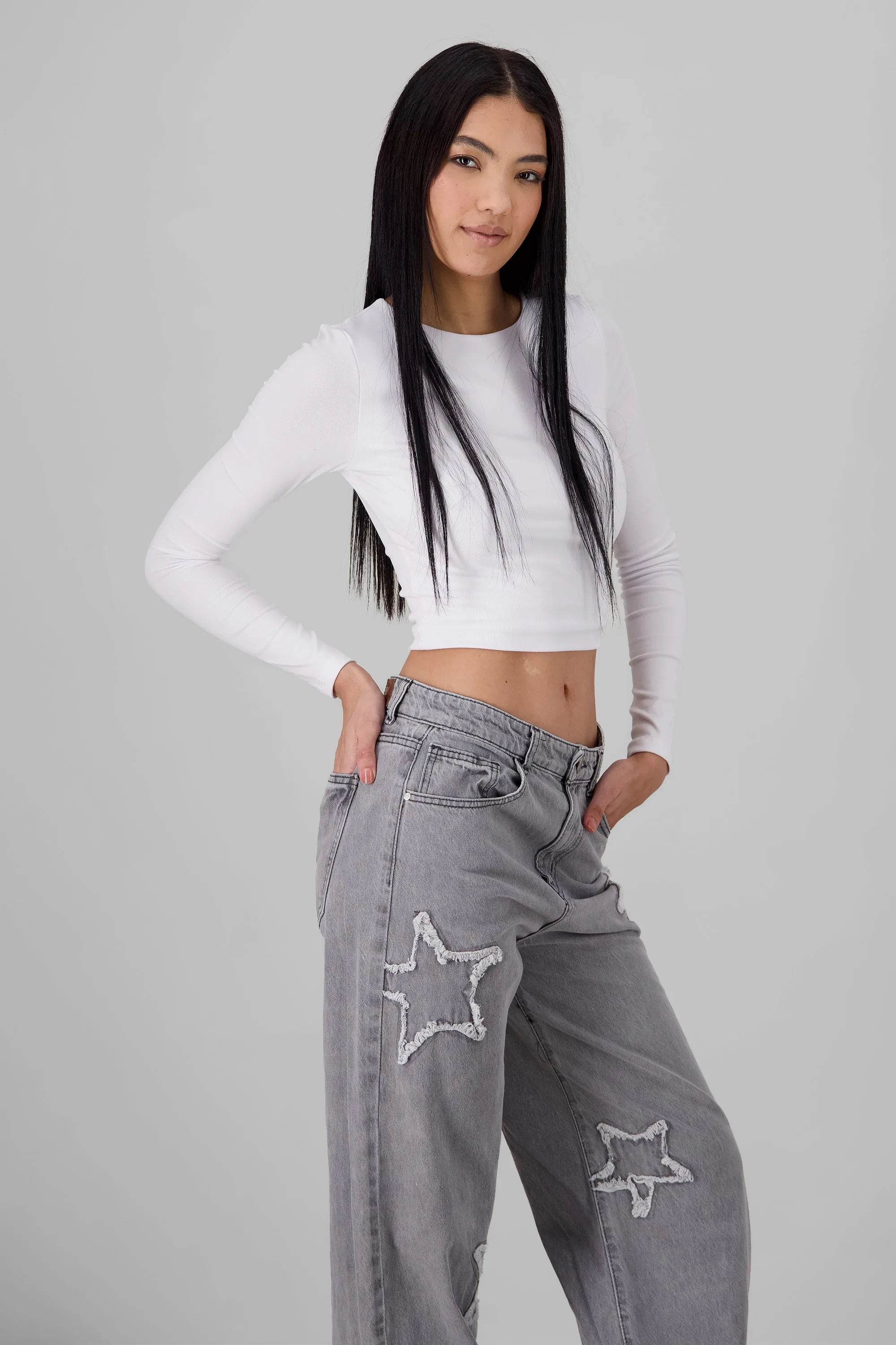 Top manga larga doble tela escote redondo sold by Shasa product image thumbnail 2