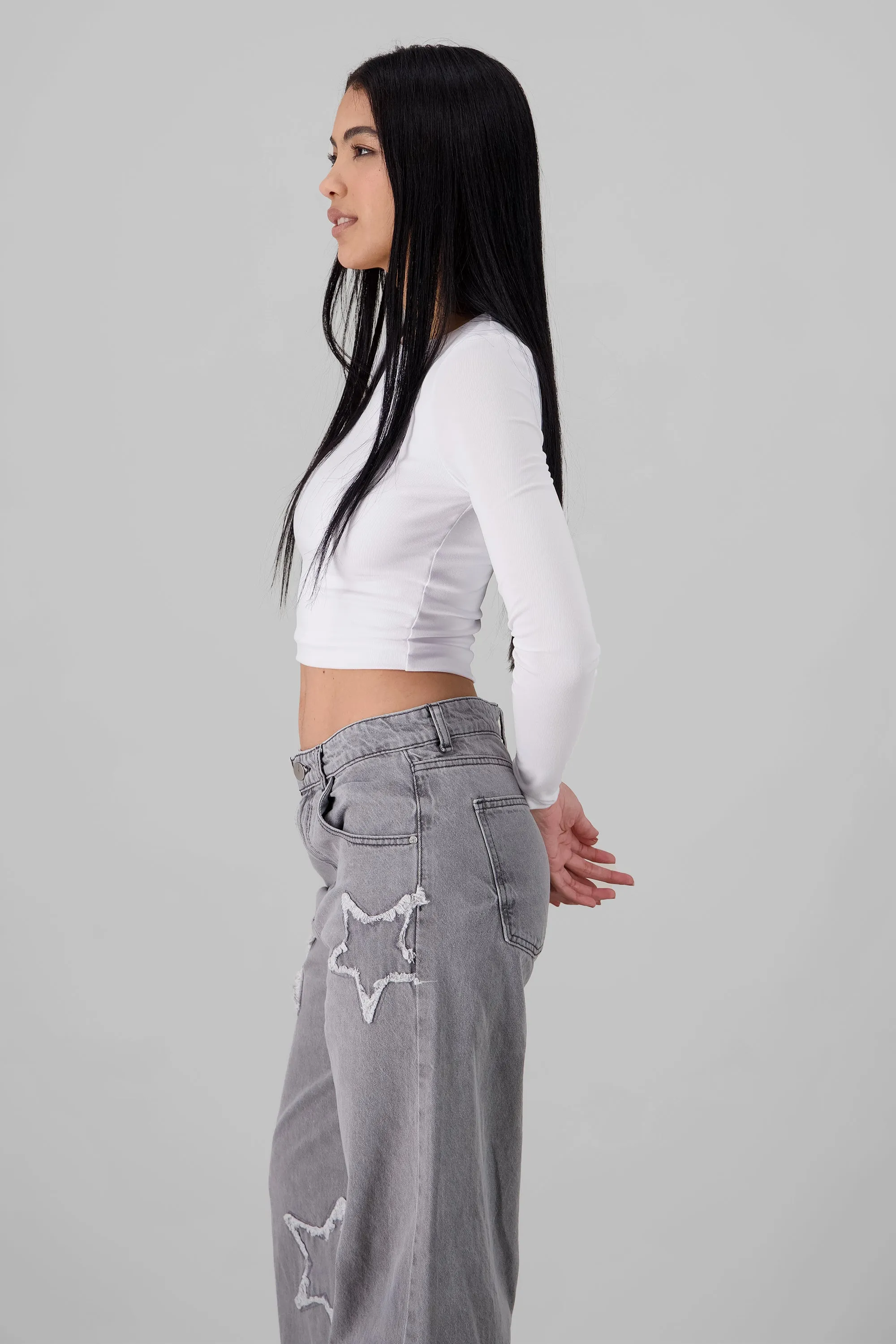 Top manga larga doble tela escote redondo sold by Shasa product image thumbnail 3