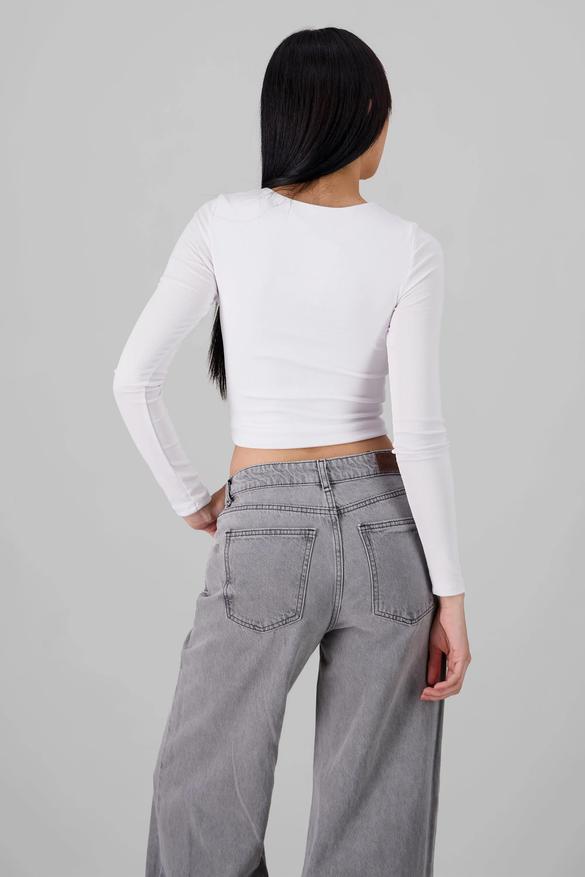 Top manga larga doble tela escote redondo sold by Shasa product image thumbnail 4