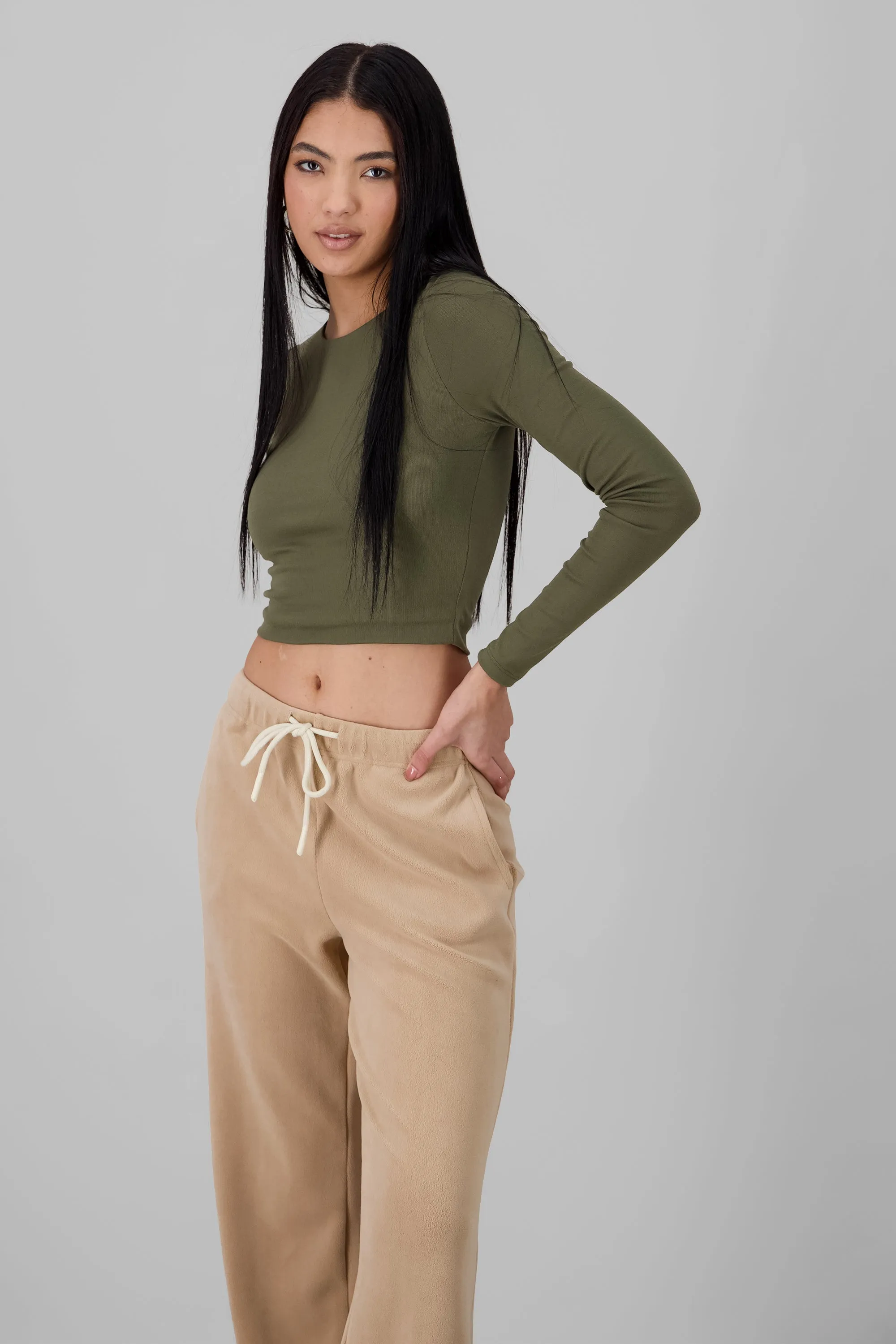 Top manga larga doble tela escote redondo sold by Shasa