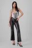 Pantalones flare PU pretina ancha sold by Shasa