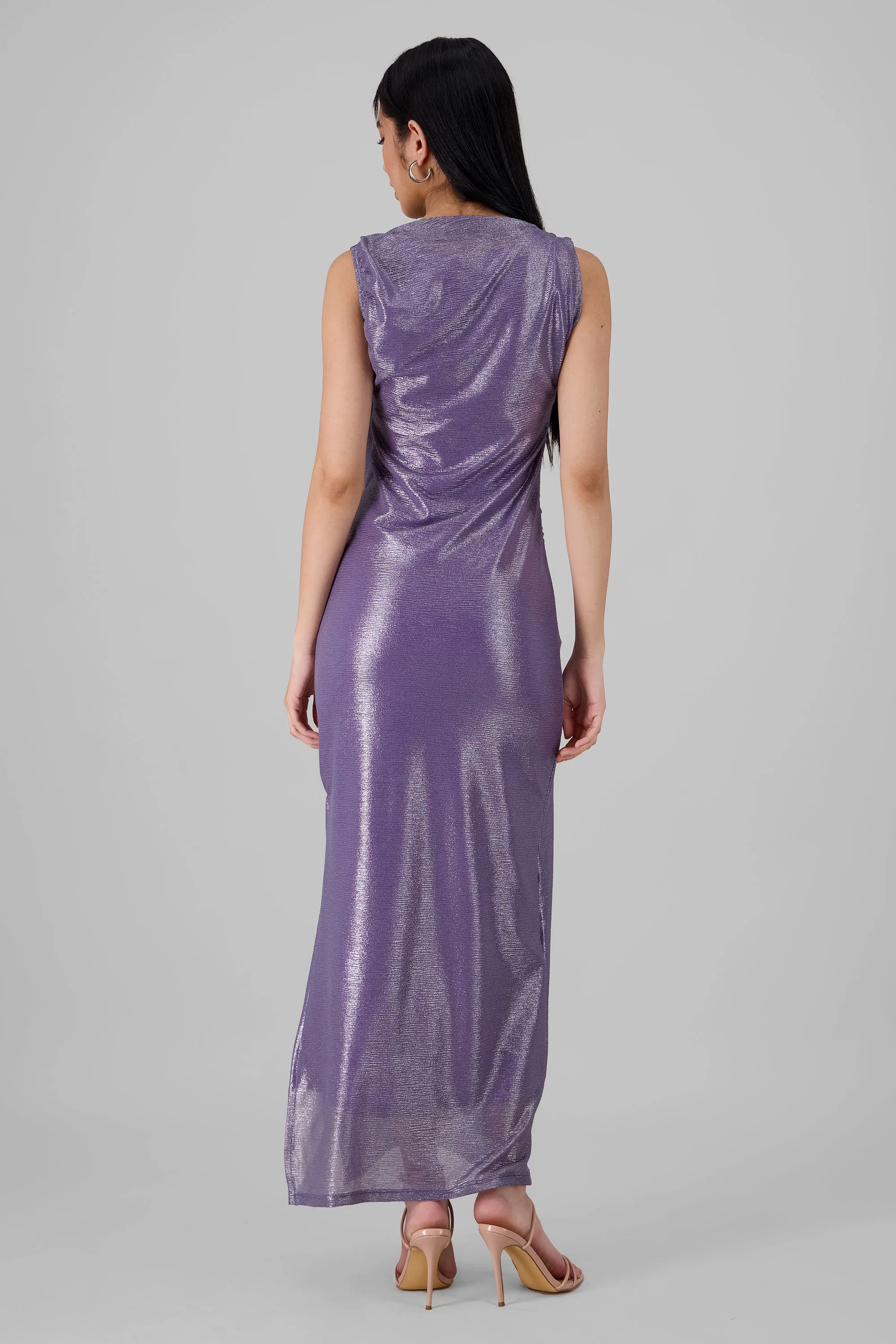 Vestido maxi drapeado brillos sold by Shasa product image thumbnail 4