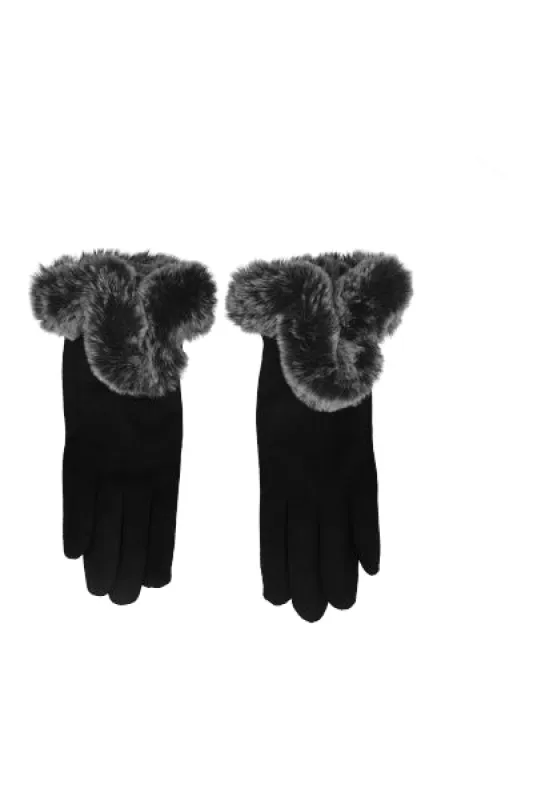 Guantes gamuza detalle peluche bicolor sold by Shasa