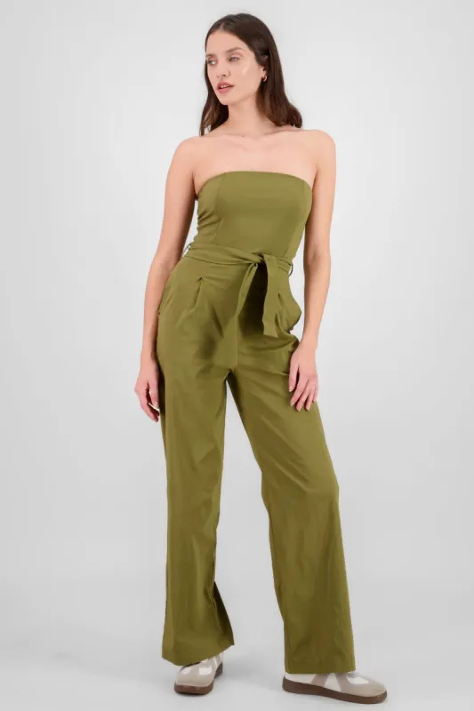 Jumpsuit strapless detalle cinturon sold by Shasa
