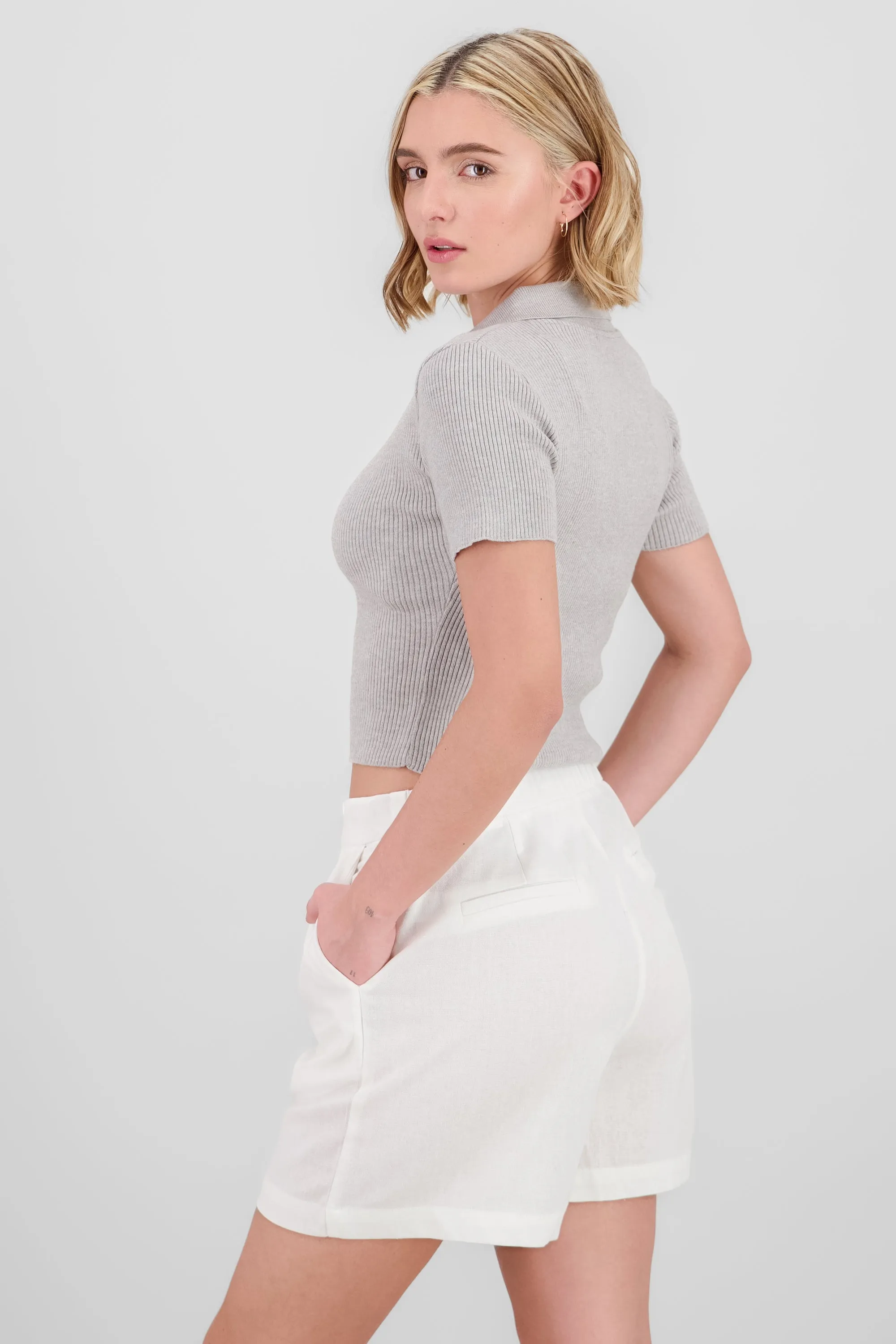 Top tejido cuello polo manga corta sold by Shasa product image thumbnail 3