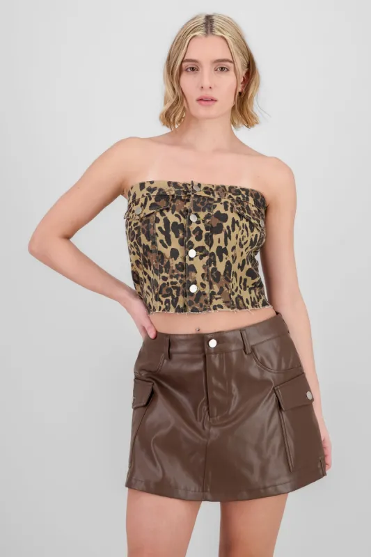 Top corset animal print sold by Shasa