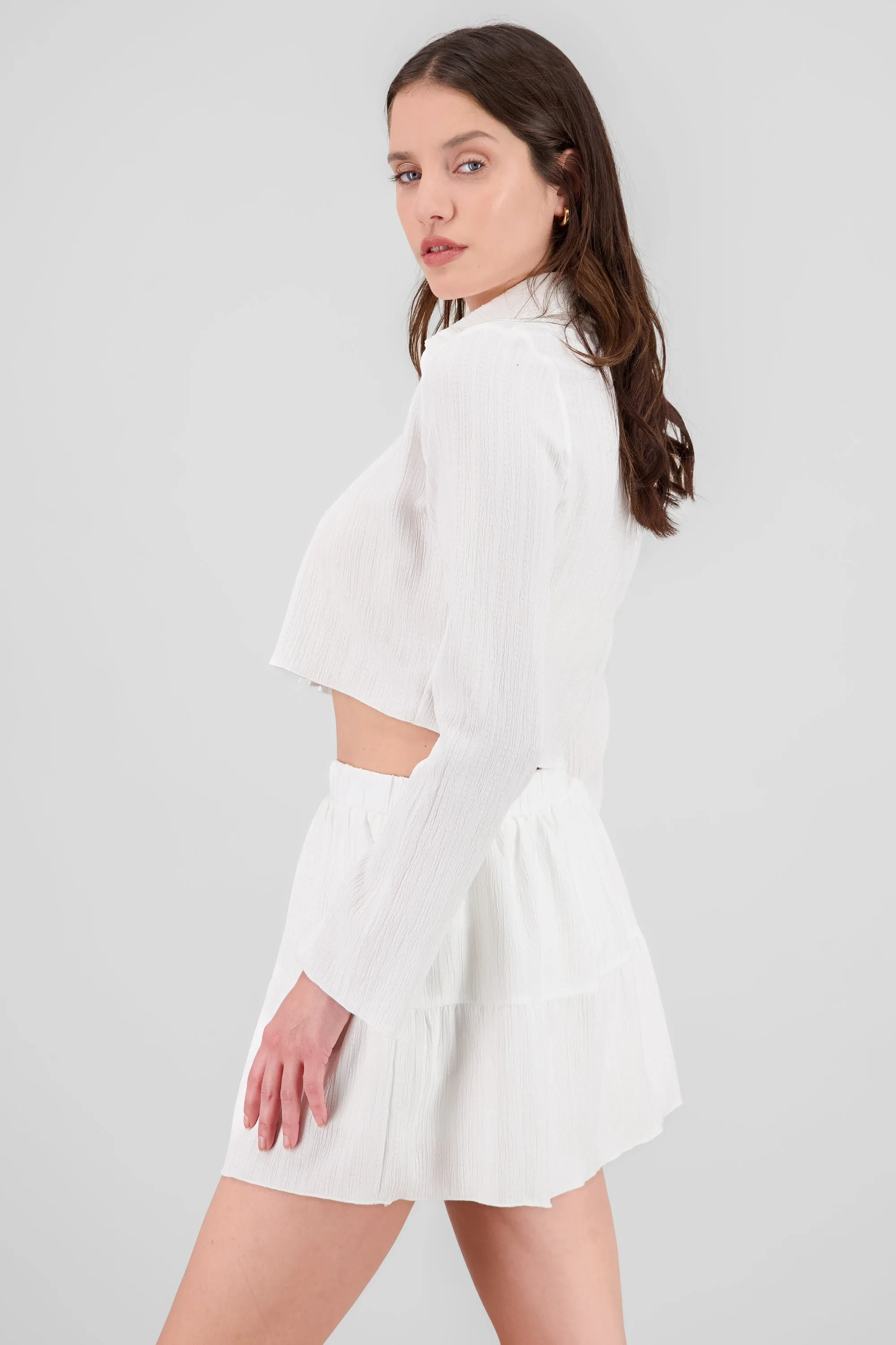 Camisa crop manga larga textura sold by Shasa product image thumbnail 3