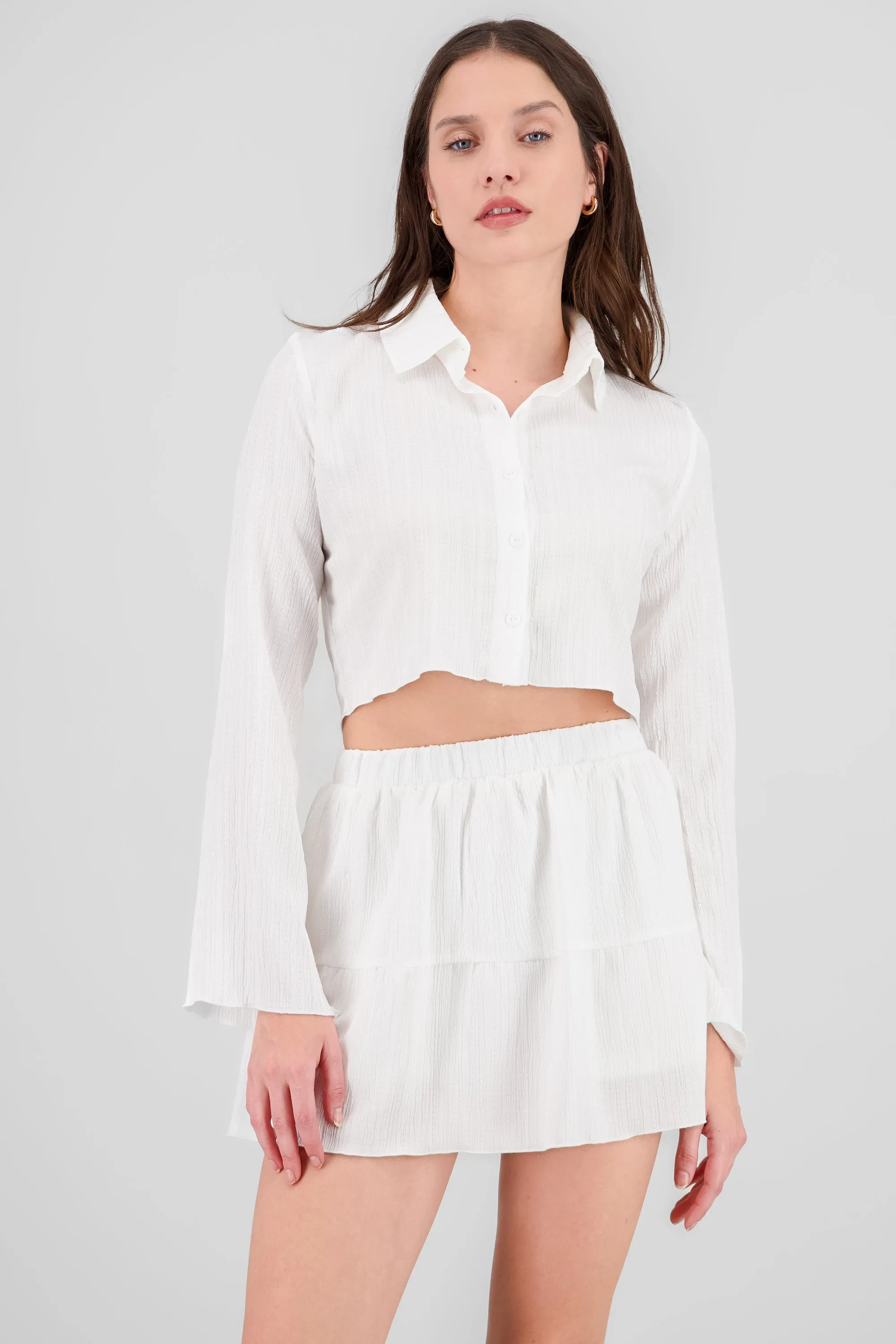 Camisa crop manga larga textura sold by Shasa product image thumbnail 2