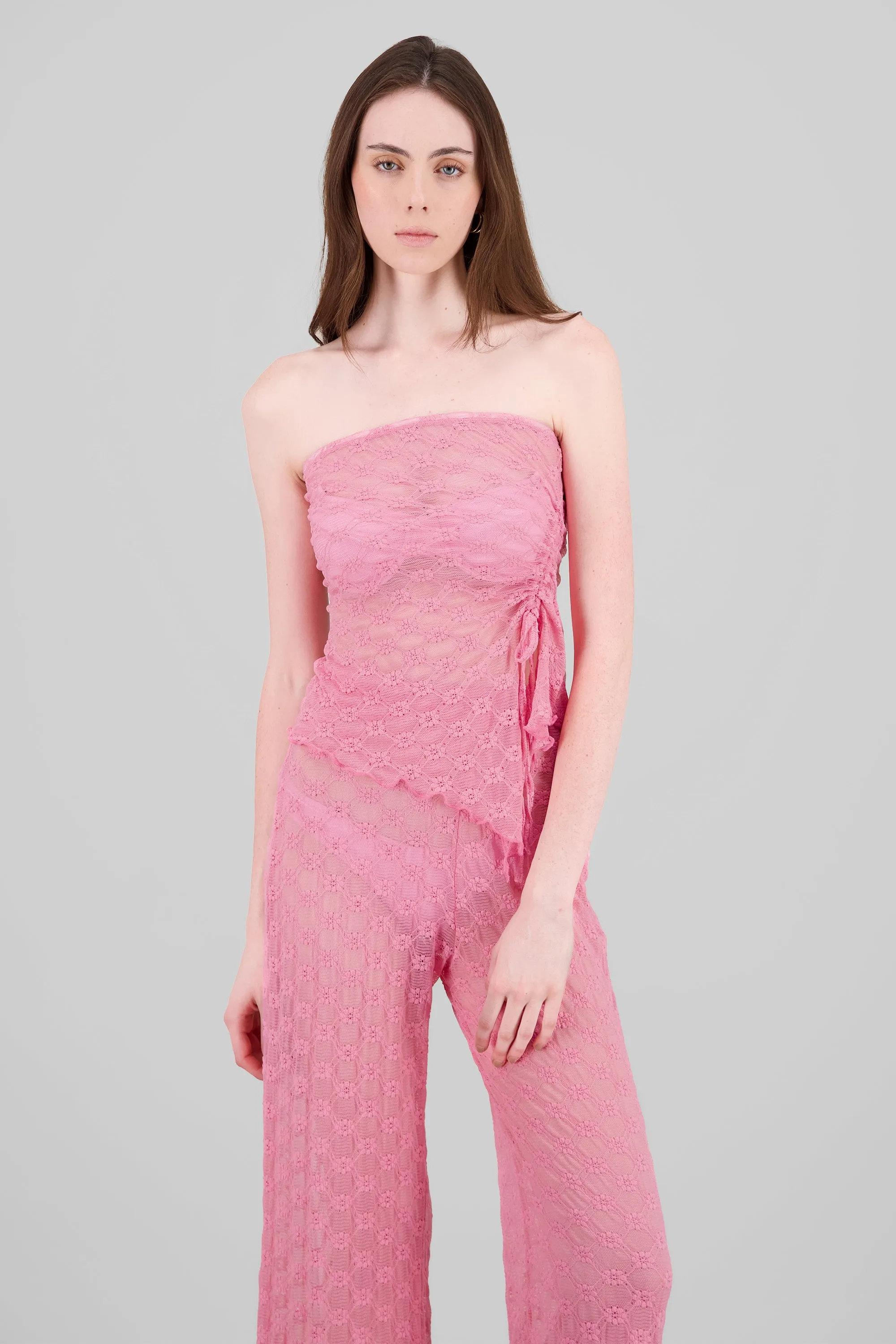 Top strapless encaje jareta costado sold by Shasa