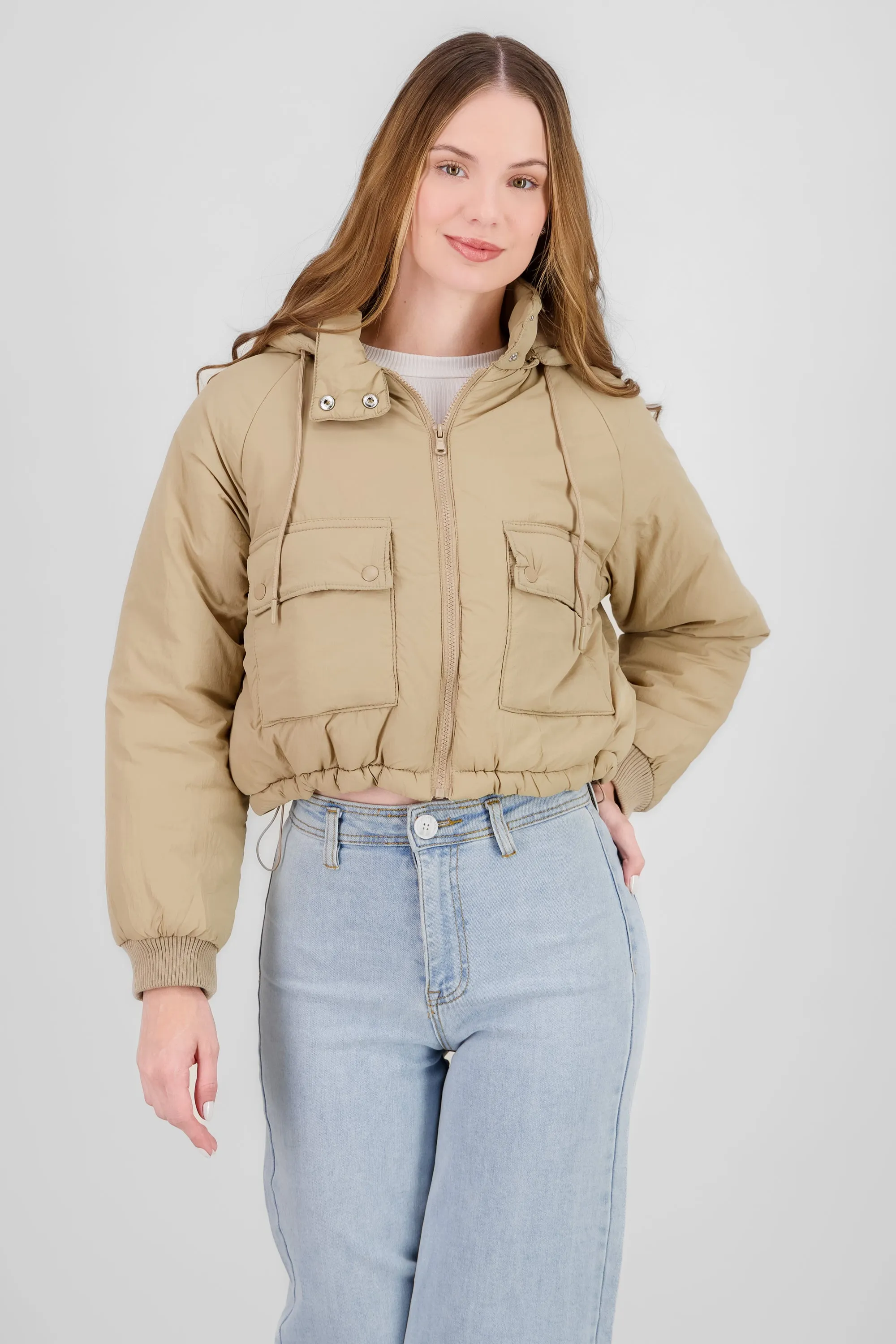 Chamarra capitonada con bolsas sold by Shasa