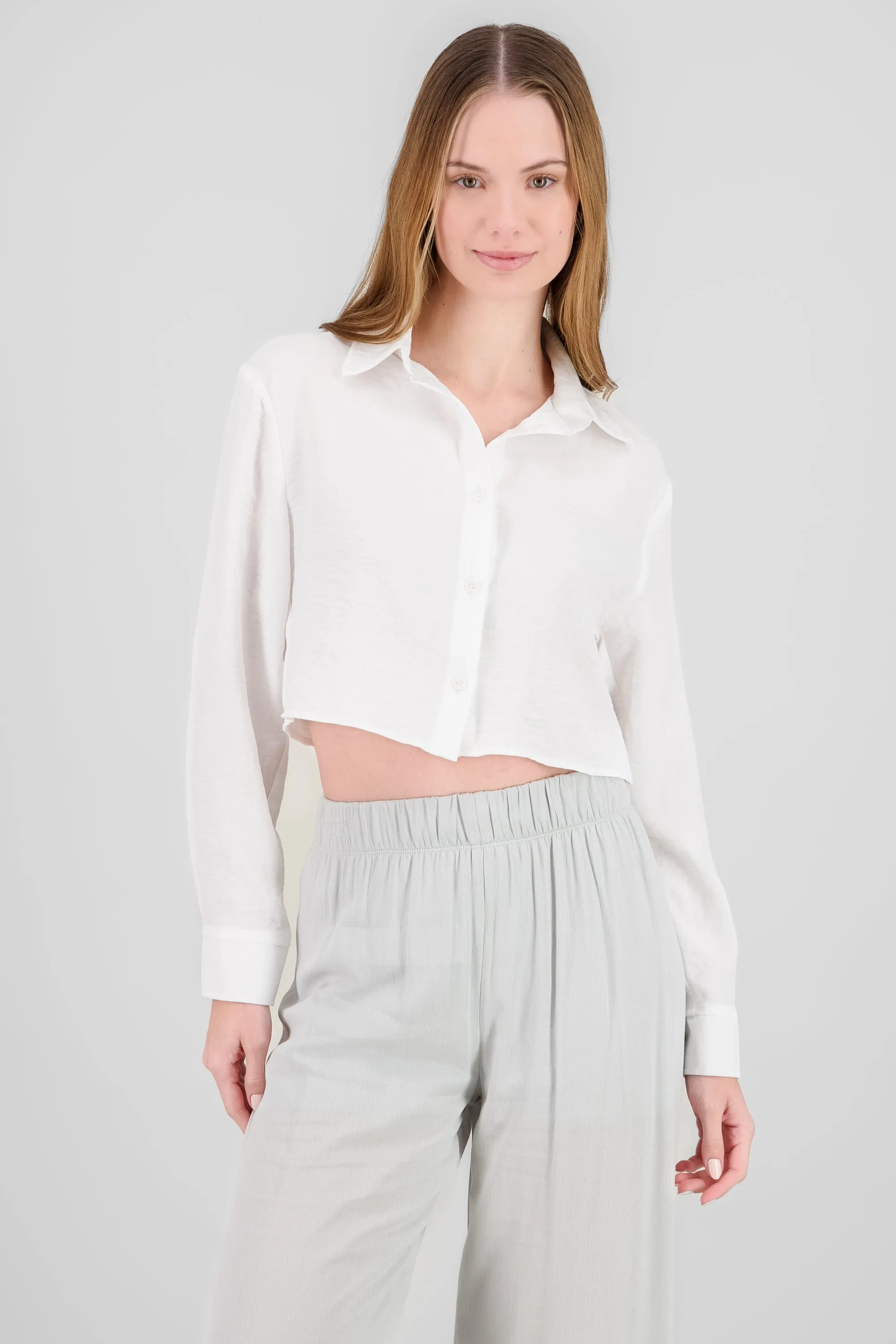 Camisa manga larga crop lisa sold by Shasa product image thumbnail 2
