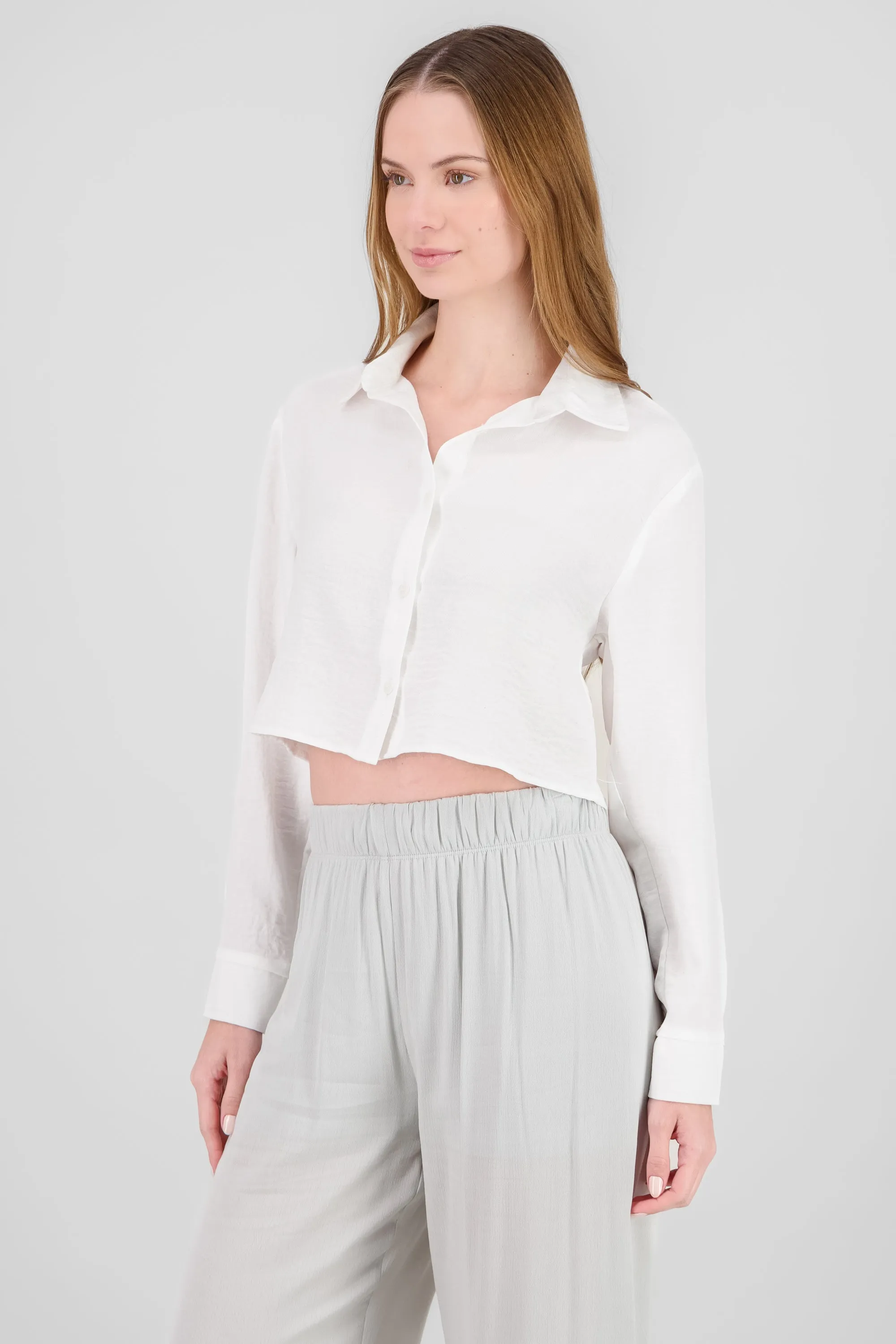 Camisa manga larga crop lisa sold by Shasa product image thumbnail 3